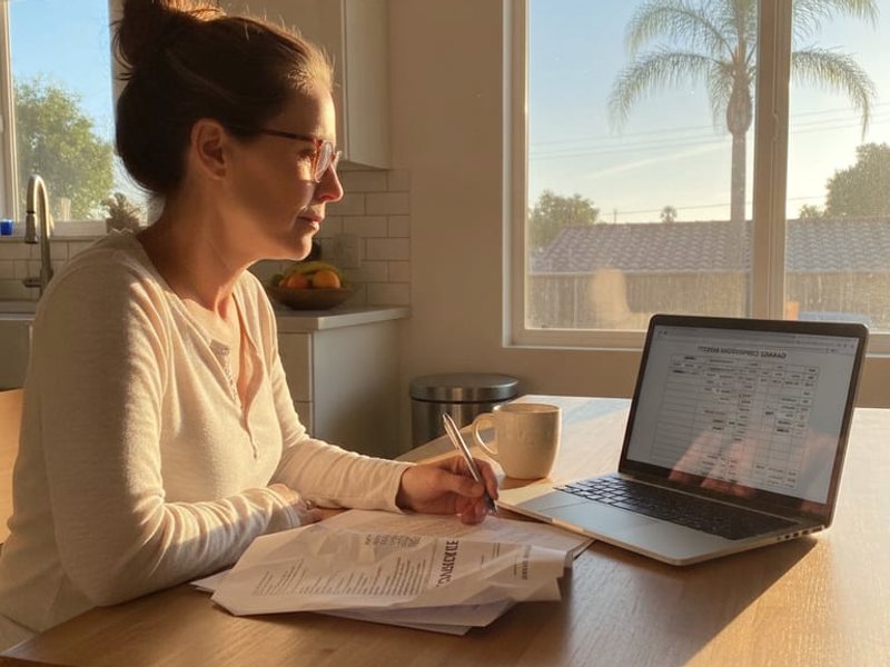 Homeowner reviewing planning information on a computer